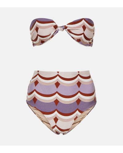 Adriana Degreas Vintage Waves Printed Bikini - Pink
