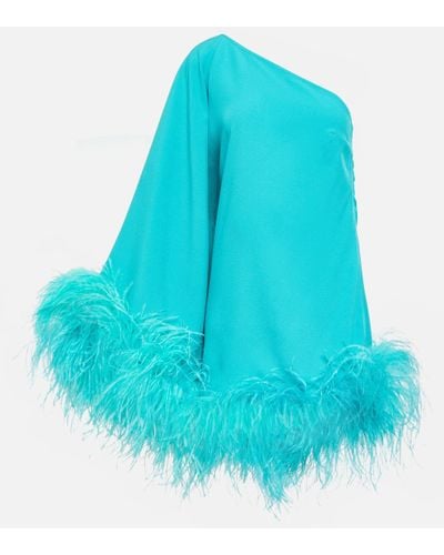 ‎Taller Marmo Robe asymetrique Piccolo Ubud a plumes - Bleu