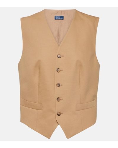 Polo Ralph Lauren Gilet en coton et laine - Neutre