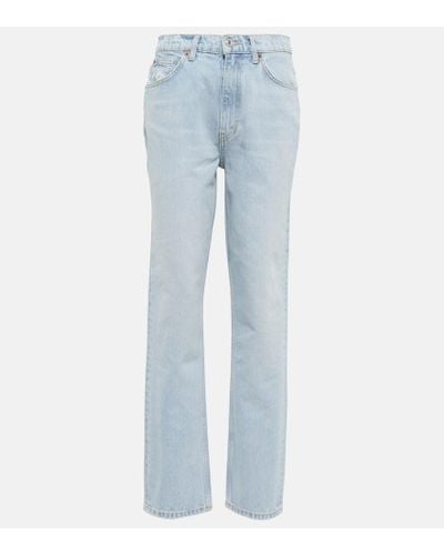 RE/DONE High-Rise Straight Jeans '70s - Blau