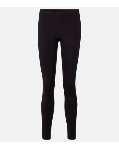 The Row Woolworth Stretch-jersey leggings - Black