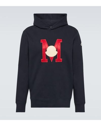 Moncler Hoodie aus Baumwolle - Blau