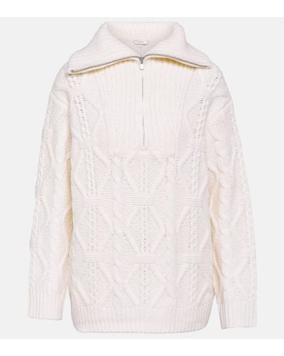 Vince Cable-knit Wool Sweater - White