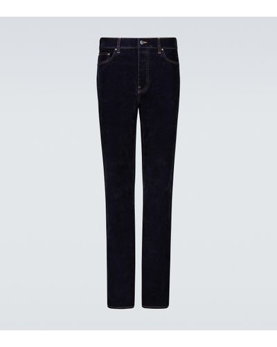 Amiri Jeans aus Stretch-Samt - Blau