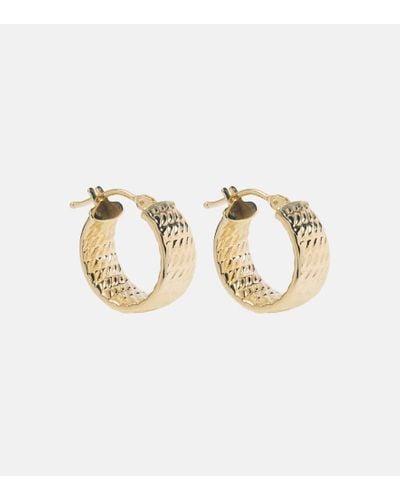 STONE AND STRAND Le Groove 14kt Gold Hoop Earrings - Metallic