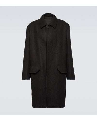 Rick Owens Cappotto Jumbo in lana vergine - Nero