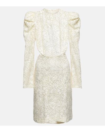 Costarellos Bridal Zenni Lace Cutout Minidress - White