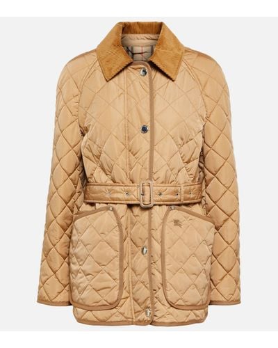 Burberry Quilted Nylon Barn Jacket - Natural