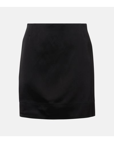 Totême Satin Miniskirt - Black