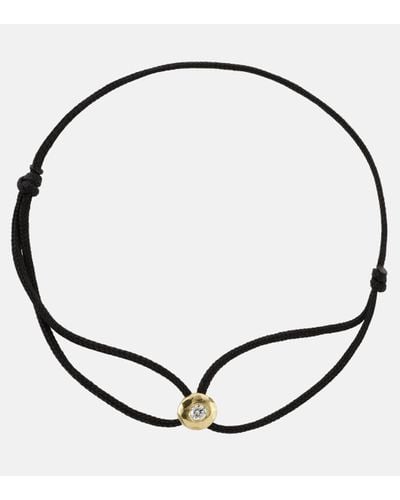 Octavia Elizabeth Parachute Nesting Gem 18kt Gold Cord Bracelet With Diamond - Metallic