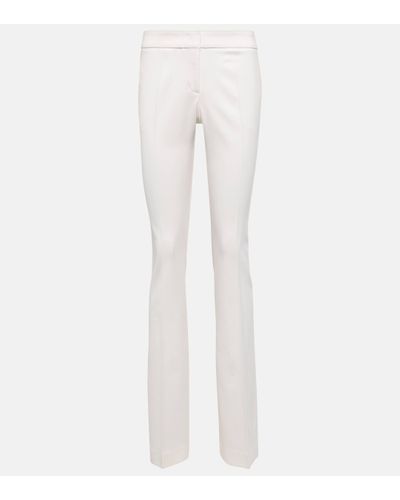 Blumarine Pantalon slim a taille mi-haute - Blanc