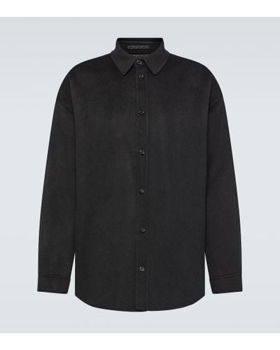 Acne Studios Giacca camicia Detar in lana - Nero