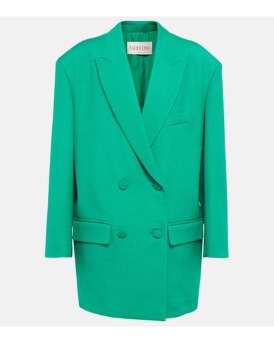 Valentino Blazer en Crepe Couture - Vert