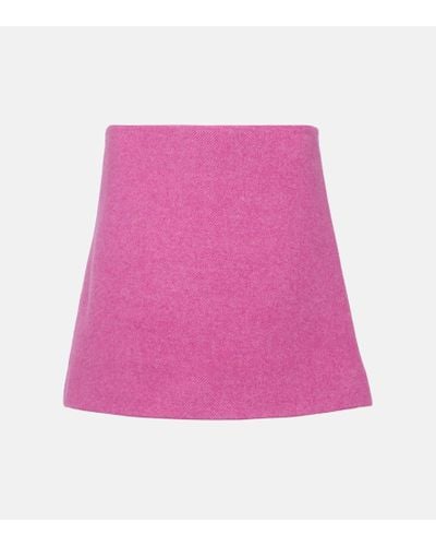 Ganni Minifalda a cuadros - Rosa