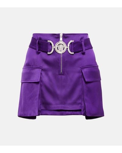 Versace 'medusa '95' Cargo Mini-skirt - Purple