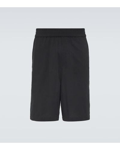 Ami Paris Bermuda-Shorts aus Baumwoll-Crepe - Schwarz
