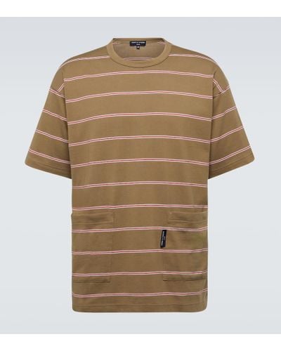 Comme des Garçons Striped Cotton T-shirt - Natural