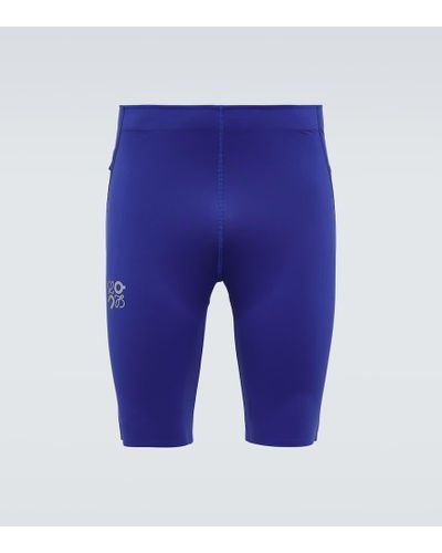 Loewe X On shorts ciclistas con logo - Azul