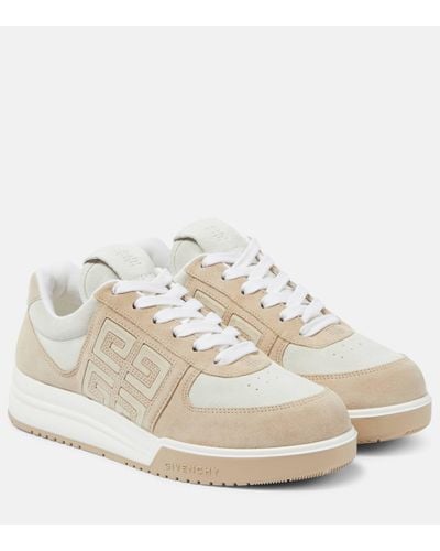 Givenchy G4 Suede And Leather Low-top Trainers - White