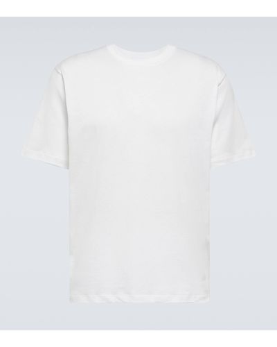 Lardini T-shirt en coton et soie - Blanc