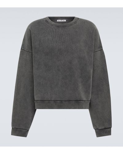 Acne Studios Logo Cotton Jersey Sweatshirt - Grey