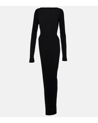 Rick Owens Vestido de lana - Negro