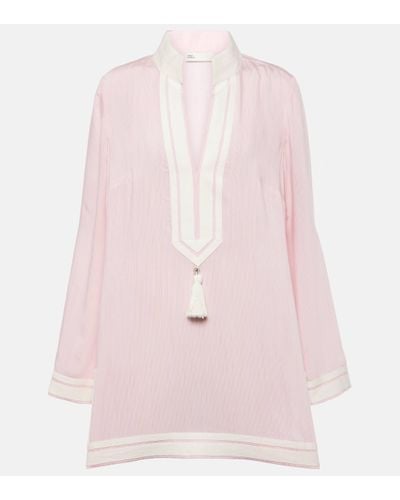 Tory Burch Tunique rayee - Rose