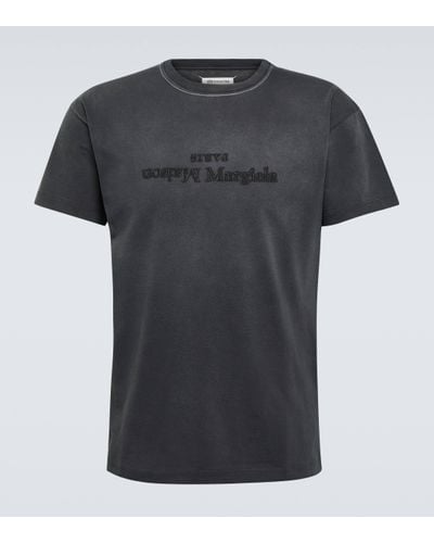 Maison Margiela Logo Cotton Jersey T-shirt - Black