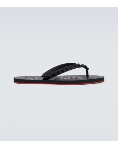 Christian Louboutin - Authenticated Sandal - Rubber Black Plain for Men, Very Good Condition