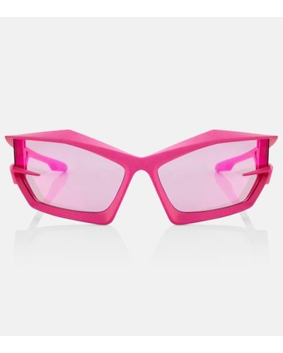 Givenchy Rectangle-frame Tinted-lenses Sunglasses - Pink