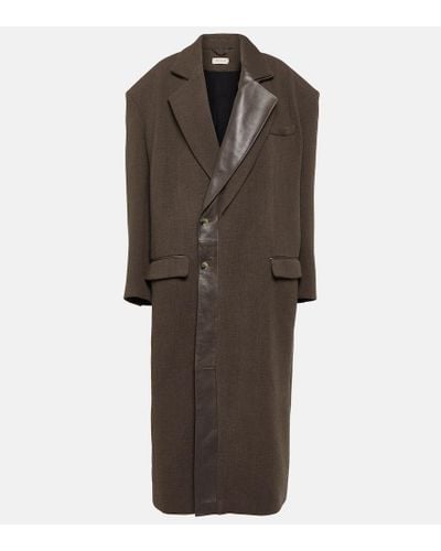 The Mannei Dundee Oversized Wool-blend Coat - Brown