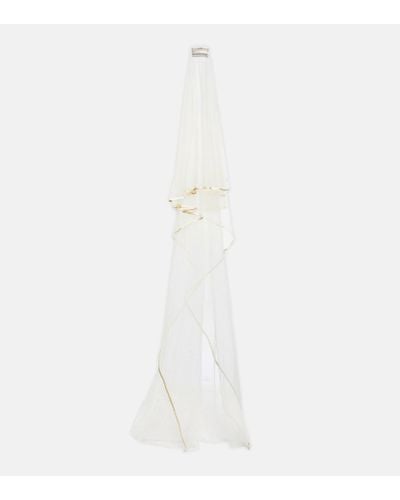 Danielle Frankel Bridal Pleated Tulle Veil - White