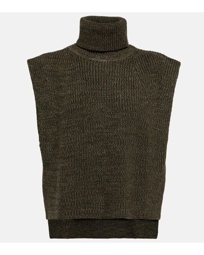 Isabel Marant Megan Wool Tunic Sweater - Green