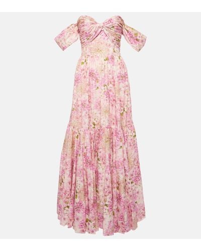 Giambattista Valli Floral Print Maxi Dress - Pink