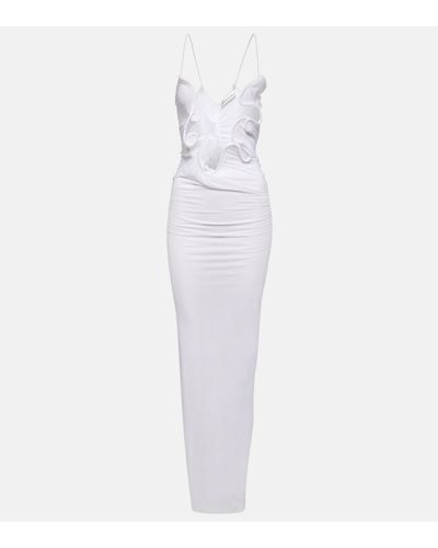 Christopher Esber Molded Venus Cutout Jersey Gown - White