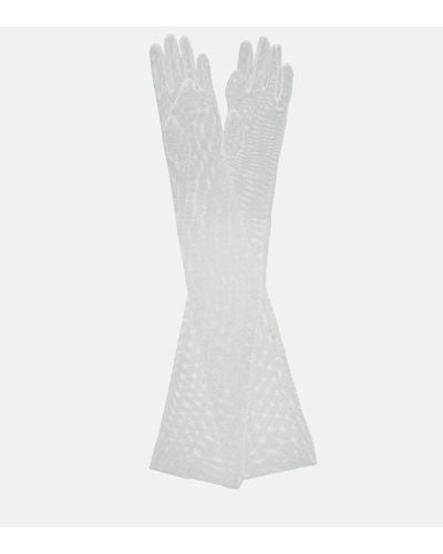Danielle Frankel Bridal Malfroy Tulle Gloves - White