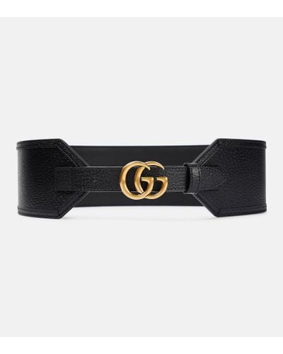 Gucci Leather GG Marmont Belt - Black