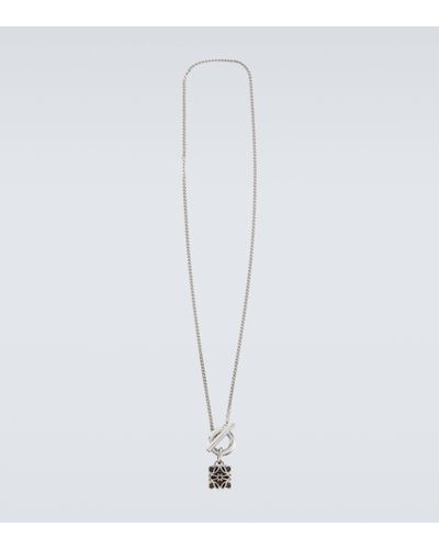 Loewe Collier Anagram en argent sterling - Blanc