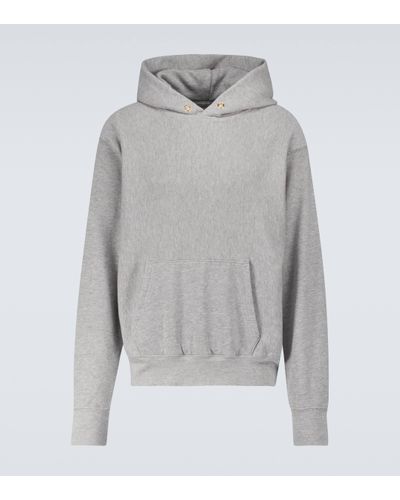Les Tien Cotton Hooded Sweatshirt - Grey