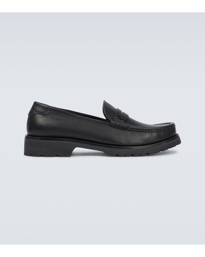 Saint Laurent Le Monogram Leather Loafers - Black
