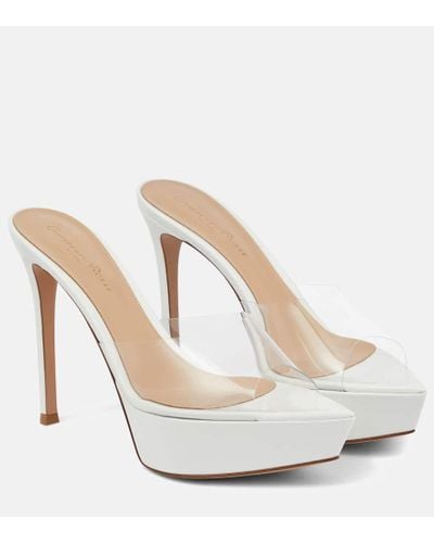 Gianvito Rossi Betty Pvc And Leather Sandals - White