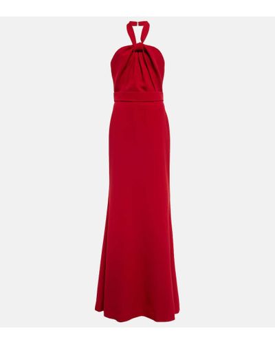 Elie Saab Abito lungo in crepe - Rosso