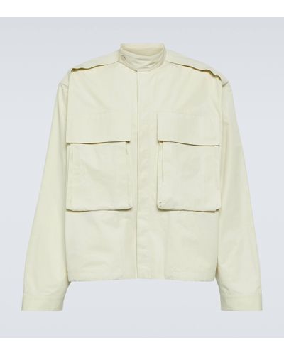 Jil Sander Oversized Cotton Jacket - Natural