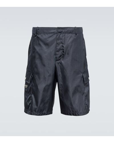 Prada Shorts in Re-nylon a vita alta - Blu