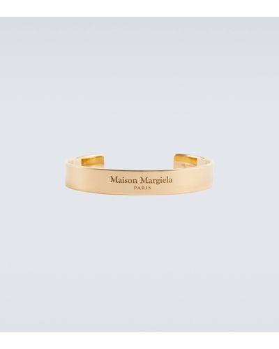 Maison Margiela Logo Cuff Bracelet - White