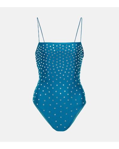 Oséree Gem Embellished Swimsuit - Blue