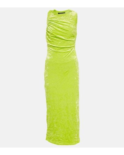 Versace Velvet Midi Dress - Green