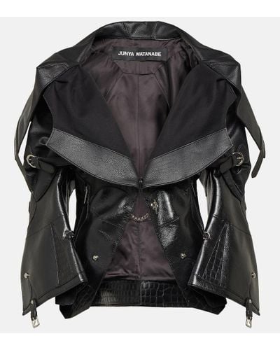 Junya Watanabe Faux Leather Jacket - Black