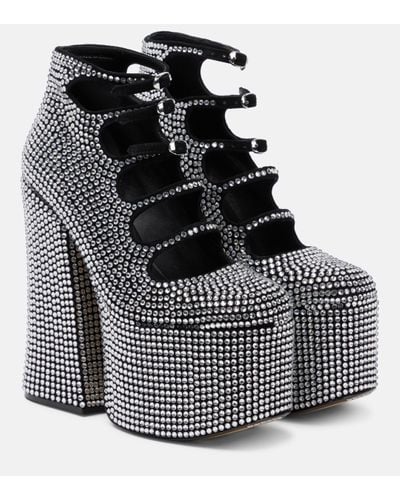 Marc Jacobs Kiki Embellished Suede Ankle Boots - Black
