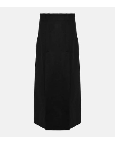 Proenza Schouler Wool-blend Maxi Skirt - Black